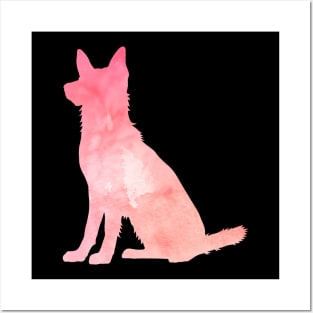 Pink German Shepherd Posters and Art